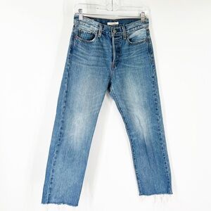 Levi’s Wedgie Straight Jeans Button Fly Raw Hem